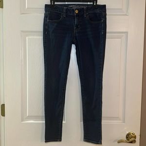American Eagle Outfitters Women’s Dark Wash Blue Denim Jegging‎ Size 4